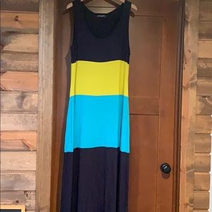Color block maxi dress